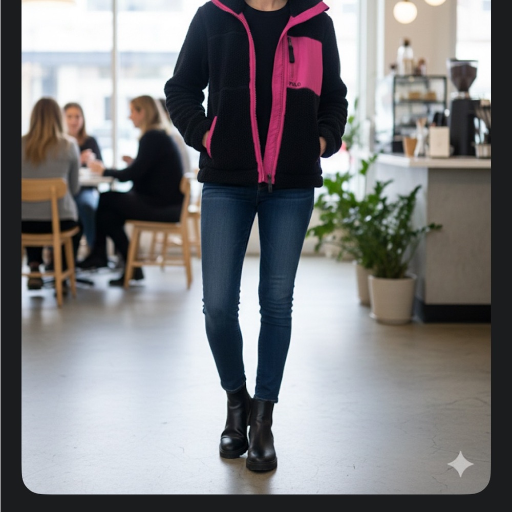 Ralph Lauren Blue Label Black and Pink Jacket $115